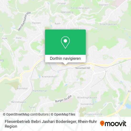 Fliesenbetrieb Bebri Jashari Bodenleger Karte