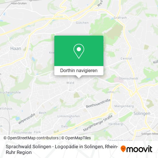 Sprachwald Solingen - Logopädie in Solingen Karte