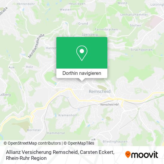Allianz Versicherung Remscheid, Carsten Eckert Karte