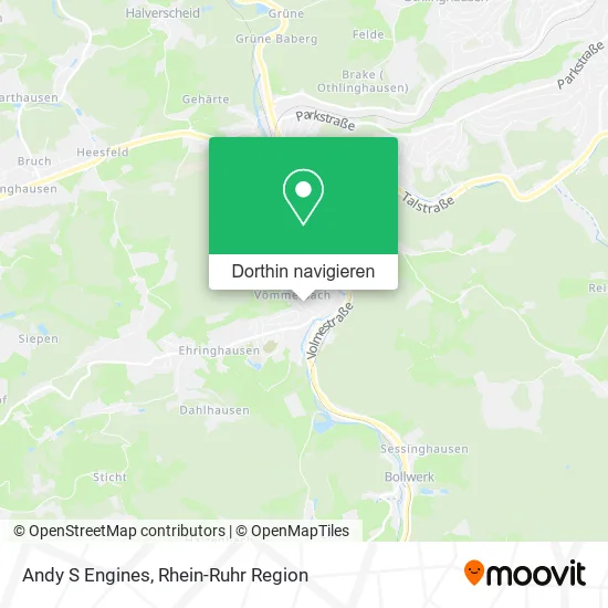 Andy S Engines Karte