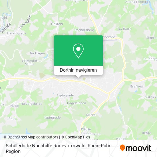 Schülerhilfe Nachhilfe Radevormwald Karte