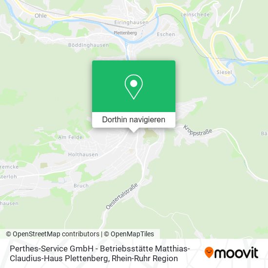 Perthes-Service GmbH - Betriebsstätte Matthias-Claudius-Haus Plettenberg Karte