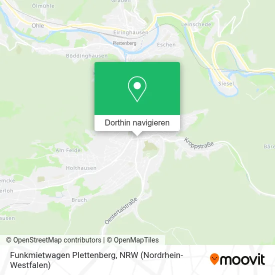 Funkmietwagen Plettenberg Karte