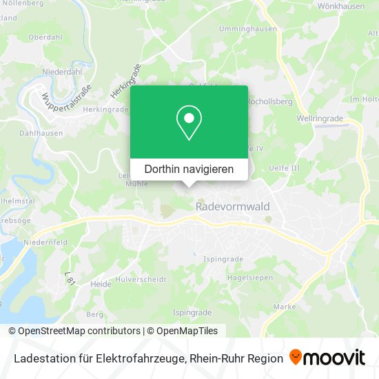 Ladestation für Elektrofahrzeuge Karte