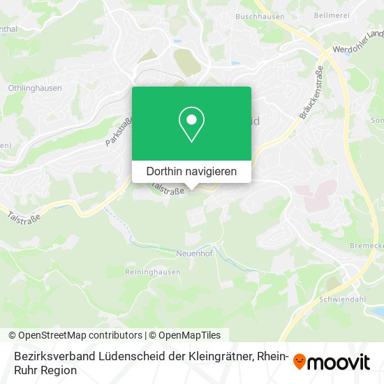 Bezirksverband Lüdenscheid der Kleingrätner Karte