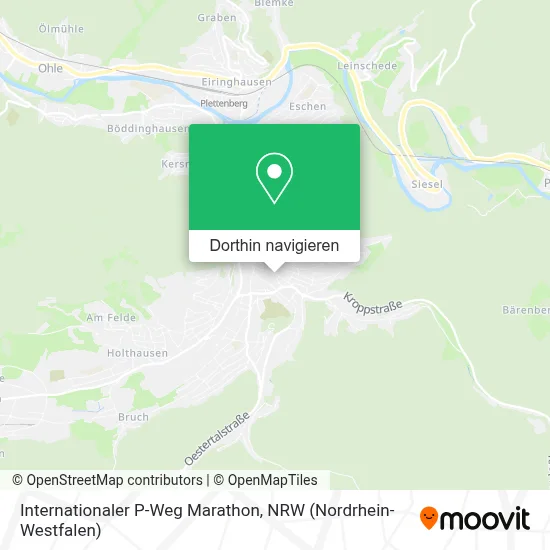 Internationaler P-Weg Marathon Karte