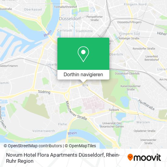 Novum Hotel Flora Apartments Düsseldorf Karte