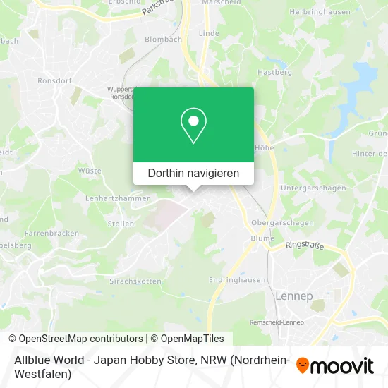 Allblue World - Japan Hobby Store Karte