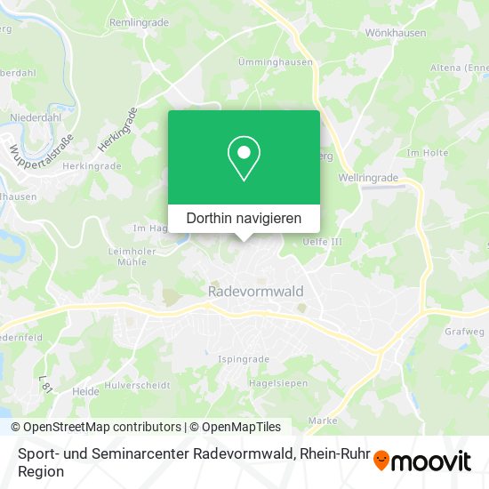 Sport- und Seminarcenter Radevormwald Karte