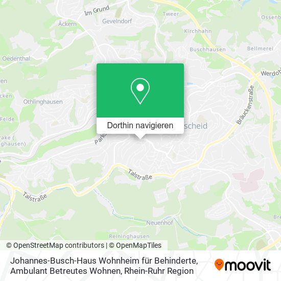 Johannes-Busch-Haus Wohnheim für Behinderte, Ambulant Betreutes Wohnen Karte