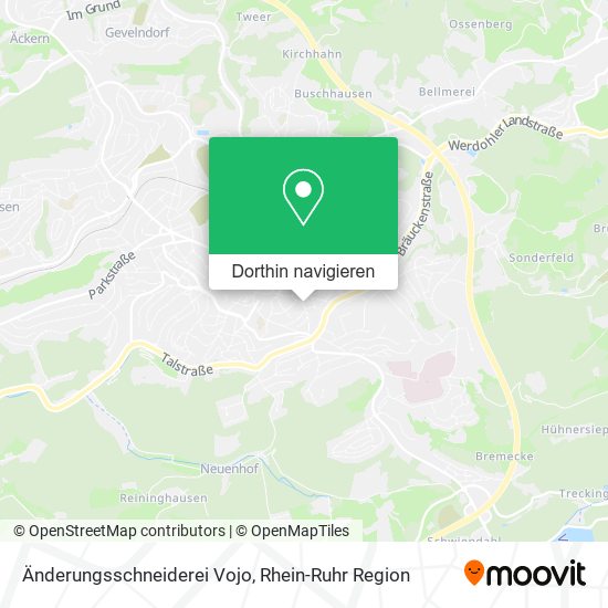 Änderungsschneiderei Vojo Karte