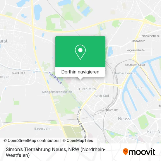 Simon's Tiernahrung Neuss Karte