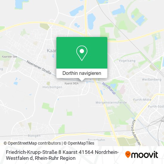 Friedrich-Krupp-Straße 8 Kaarst 41564 Nordrhein-Westfalen d Karte
