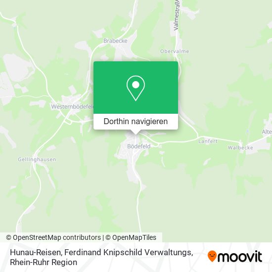 Hunau-Reisen, Ferdinand Knipschild Verwaltungs Karte