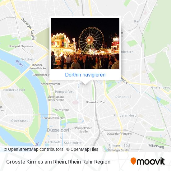 Grösste Kirmes am Rhein Karte