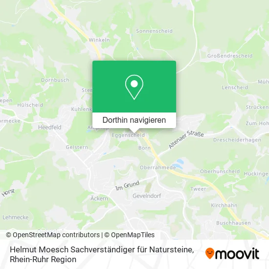 Helmut Moesch Sachverständiger für Natursteine Karte