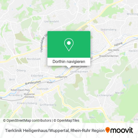 Tierklinik Heiligenhaus / Wuppertal Karte