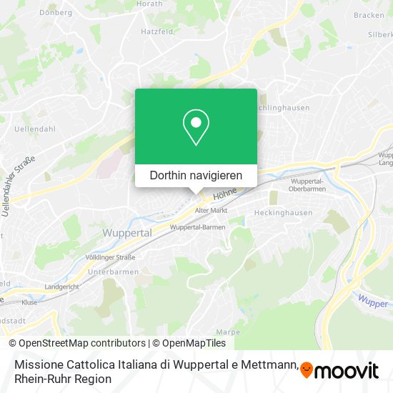 Missione Cattolica Italiana di Wuppertal e Mettmann Karte
