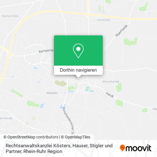 Rechtsanwaltskanzlei Kösters, Hauser, Stigler und Partner Karte