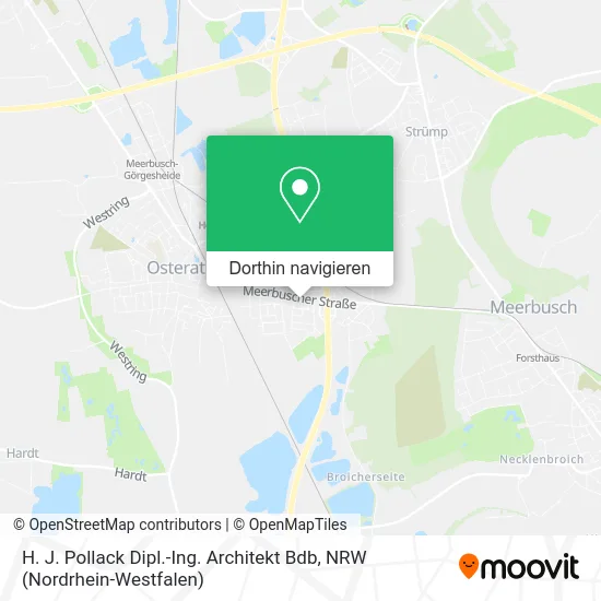 H. J. Pollack Dipl.-Ing. Architekt Bdb Karte