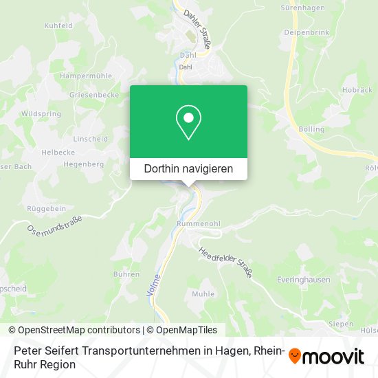 Peter Seifert Transportunternehmen in Hagen Karte