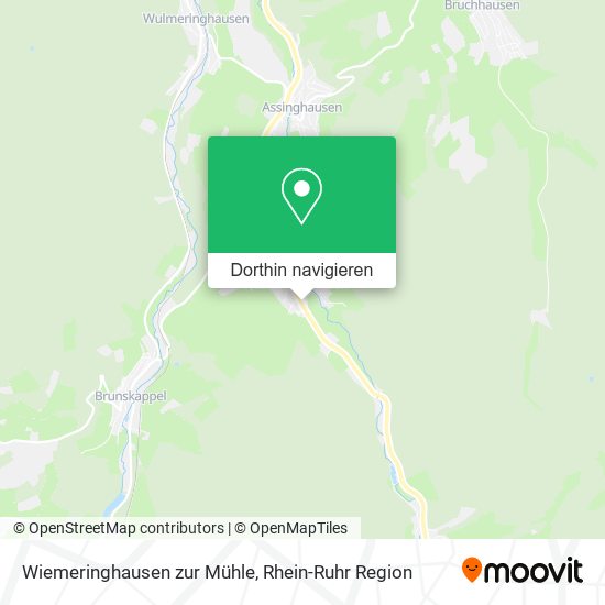 Wiemeringhausen zur Mühle Karte