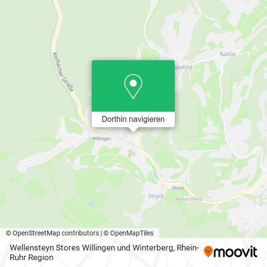 Wellensteyn Stores Willingen und Winterberg Karte