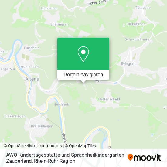 AWO Kindertagesstätte und Sprachheilkindergarten Zauberland Karte