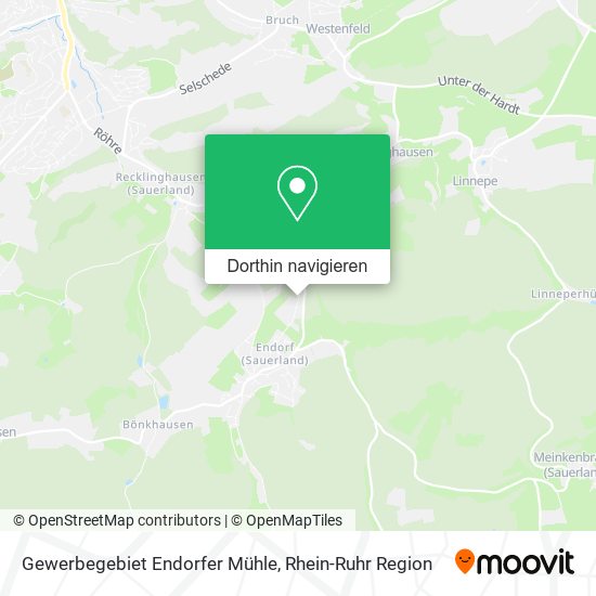 Gewerbegebiet Endorfer Mühle Karte