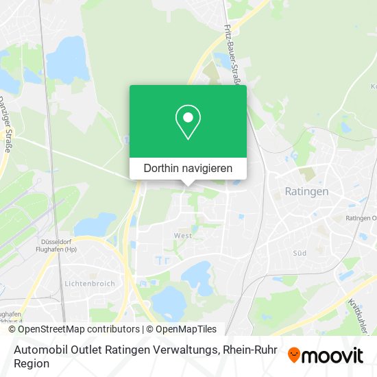 Automobil Outlet Ratingen Verwaltungs Karte