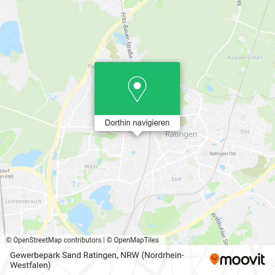 Gewerbepark Sand Ratingen Karte