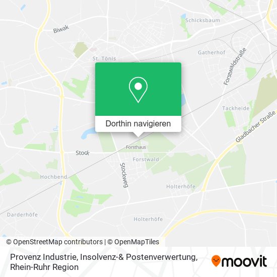 Provenz Industrie, Insolvenz-& Postenverwertung Karte
