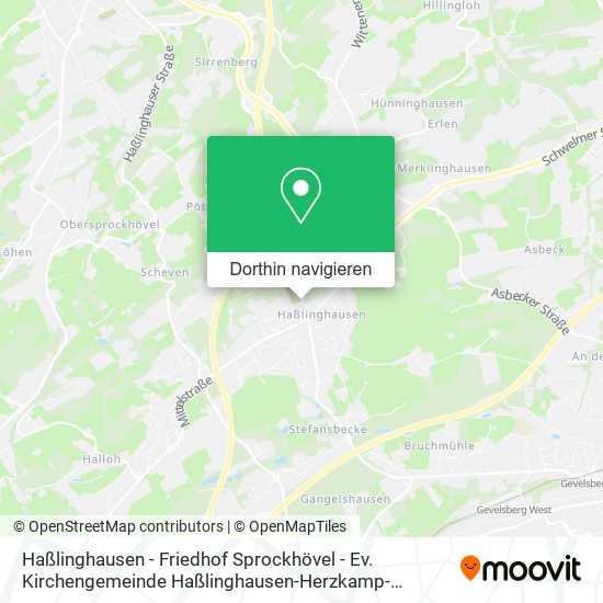 Haßlinghausen - Friedhof Sprockhövel - Ev. Kirchengemeinde Haßlinghausen-Herzkamp-Silschede Karte