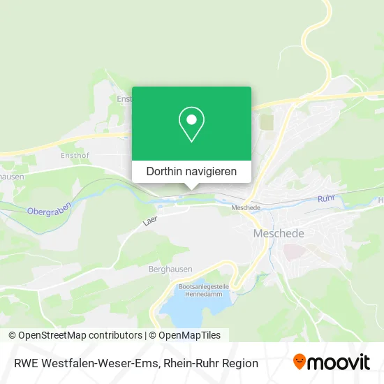 RWE Westfalen-Weser-Ems Karte