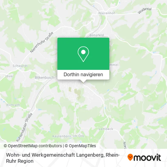 Wohn- und Werkgemeinschaft Langenberg Karte