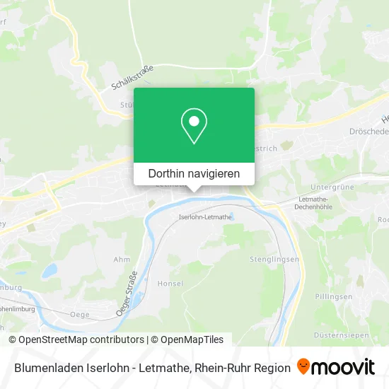 Blumenladen Iserlohn - Letmathe Karte
