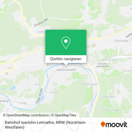 Bahnhof Iserlohn-Letmathe Karte
