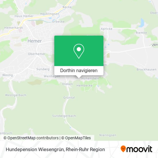 Hundepension Wiesengrün Karte