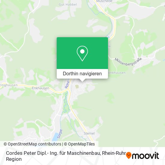 Cordes Peter Dipl.- Ing. für Maschinenbau Karte