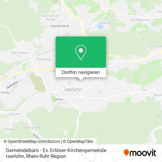 Gemeindebüro - Ev. Erlöser-Kirchengemeinde Iserlohn Karte