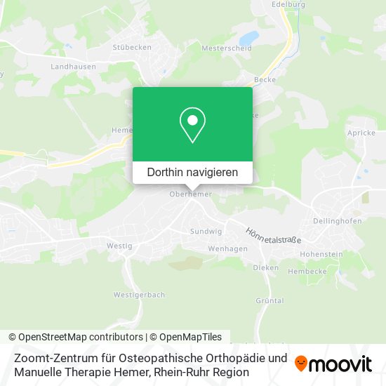 Zoomt-Zentrum für Osteopathische Orthopädie und Manuelle Therapie Hemer Karte