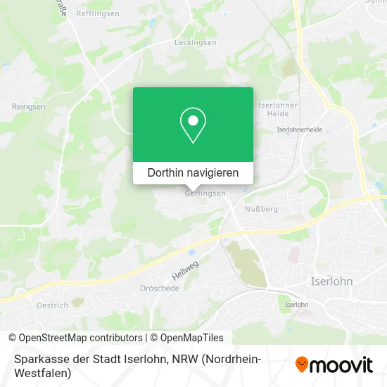 Sparkasse der Stadt Iserlohn Karte