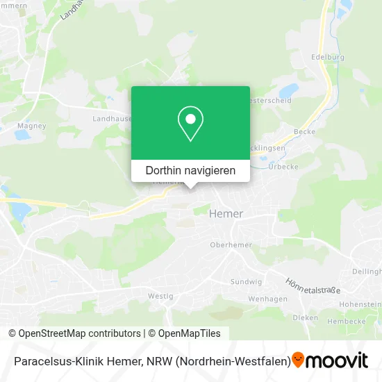 Paracelsus-Klinik Hemer Karte