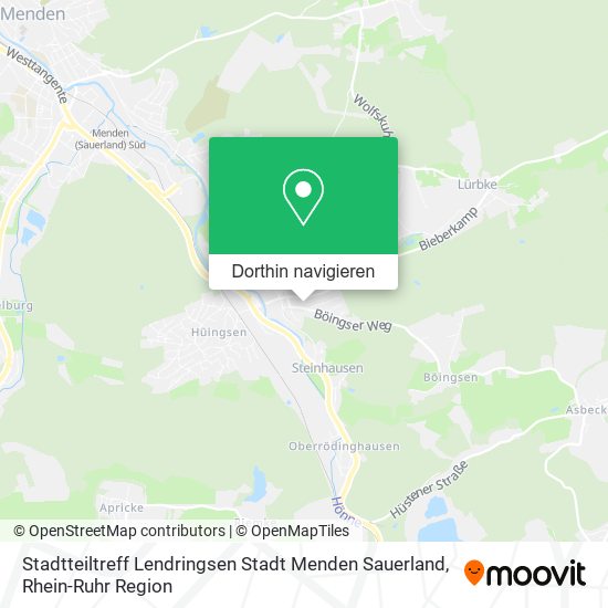 Stadtteiltreff Lendringsen Stadt Menden Sauerland Karte