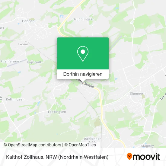 Kalthof Zollhaus Karte