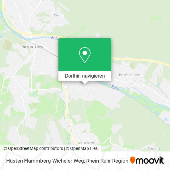 Hüsten Flammberg Wicheler Weg Karte