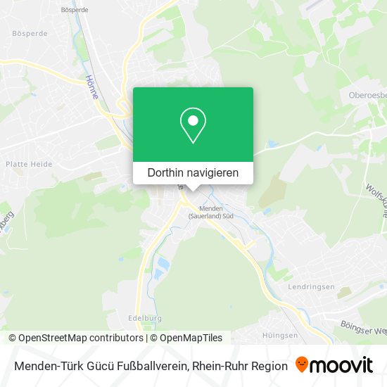 Menden-Türk Gücü Fußballverein Karte