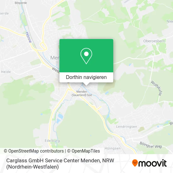 Carglass GmbH Service Center Menden Karte