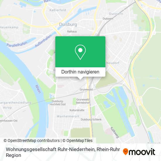 Wohnungsgesellschaft Ruhr-Niederrhein Karte
