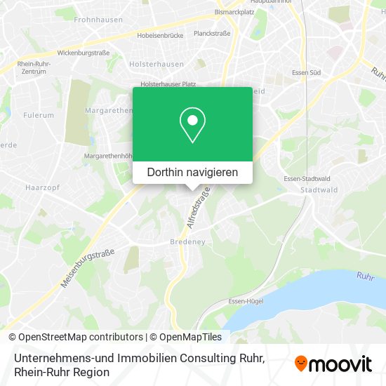 Unternehmens-und Immobilien Consulting Ruhr Karte